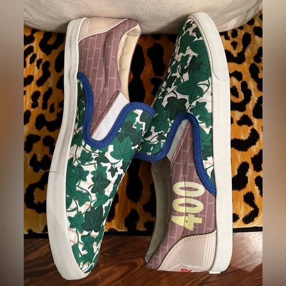 INKKAS Sneakers Trek Slip On Brick Leaf Chicago Green Blue Mens and Womens NEW - Picture 2 of 6